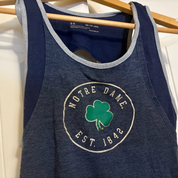 Notre Dame Fighting Irish Tank Top Womens XS Xtra Small Notre Dame Dark Blue - Picture 2 of 3